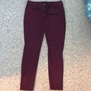 Burgundy jeans